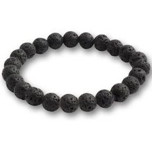 Load image into Gallery viewer, Trendy Men Black Lava Natural Stone Bracelet Charm Women Turquoises Transparent White Bead Strand Bracelets&amp;Bangles Yoga Jewelry