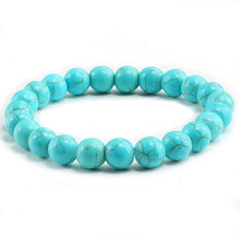 Load image into Gallery viewer, Trendy Men Black Lava Natural Stone Bracelet Charm Women Turquoises Transparent White Bead Strand Bracelets&amp;Bangles Yoga Jewelry
