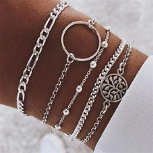 Load image into Gallery viewer, NEWBUY 6Pcs/Set Natural Beads Bracelet Boho Style Gold Heart Turtle Life Tree 8 Infinity Charm Bracelets For Women Girl