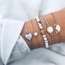 Load image into Gallery viewer, Ahmed 15 Style Bohemian Trendy Bracelet sets for Women Fashion Plain Shell Map Heart Animal Palm Beads Tassel Bracelets Jewelry